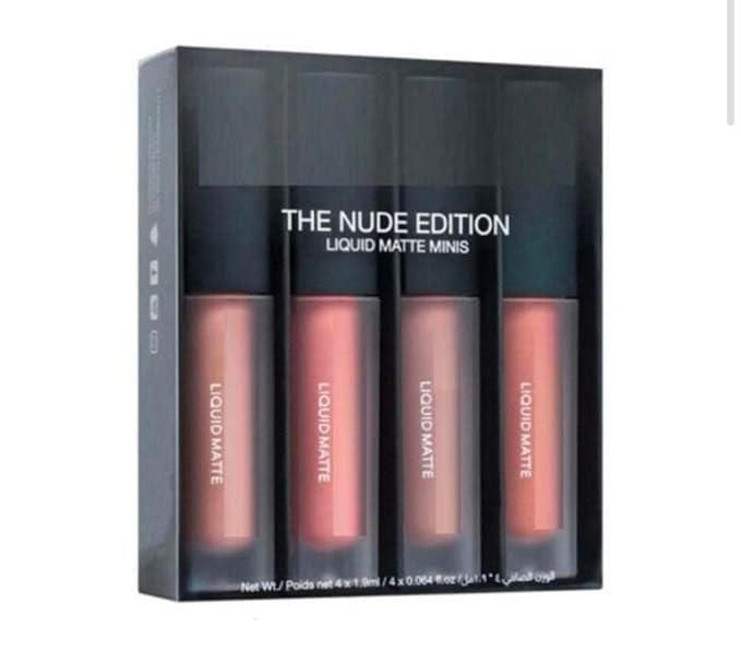 Shade Nude Liquid Lipstick Set – Long Lasting Matte Lipstick Combo (16ml) (Set of 4)
