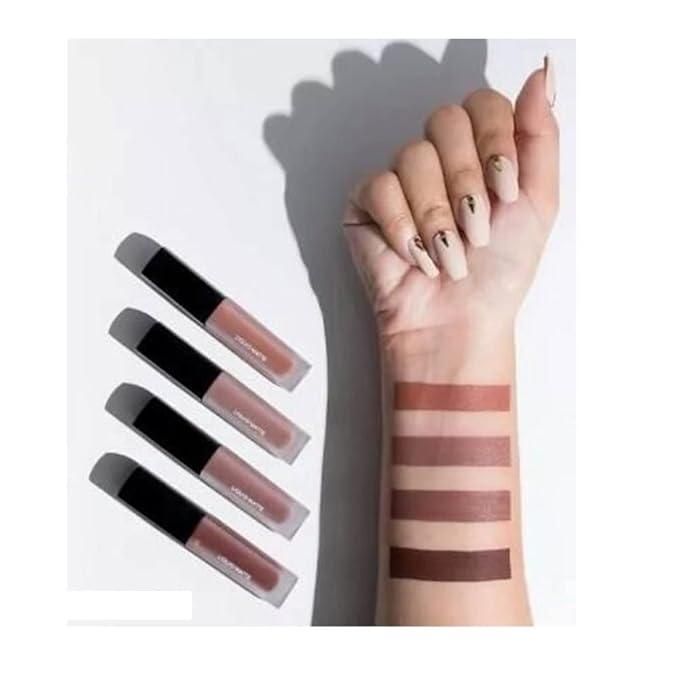 Shade Nude Liquid Lipstick Set – Long Lasting Matte Lipstick Combo (16ml) (Set of 4)
