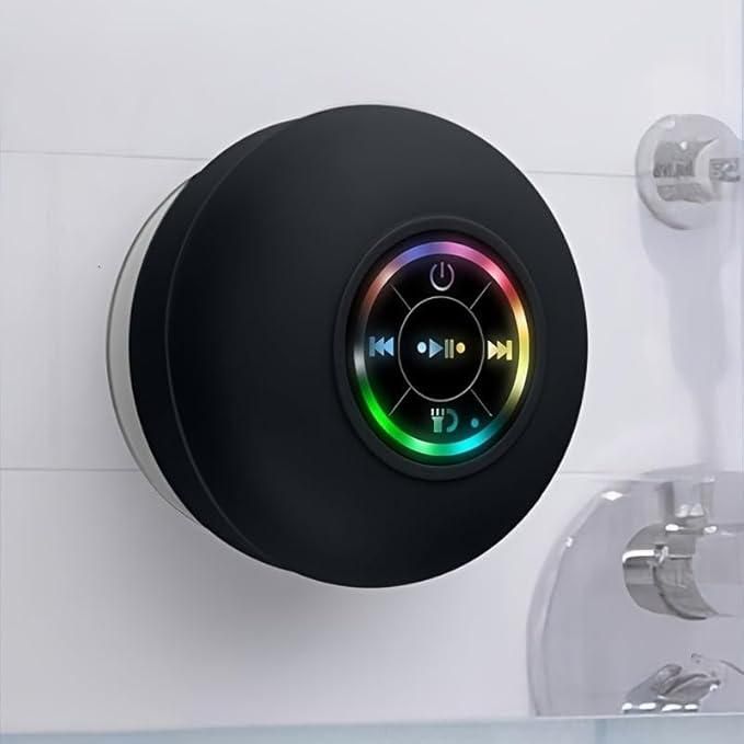 Waterproof Bluetooth Speaker with Suction Cup | Portable LED Music Speaker