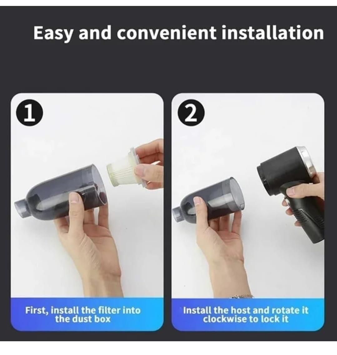 Portable Wireless Vacuum Suction Cleaner & Air Duster – Compact Handheld Dust Cleaner for Car, Keyboard & Home